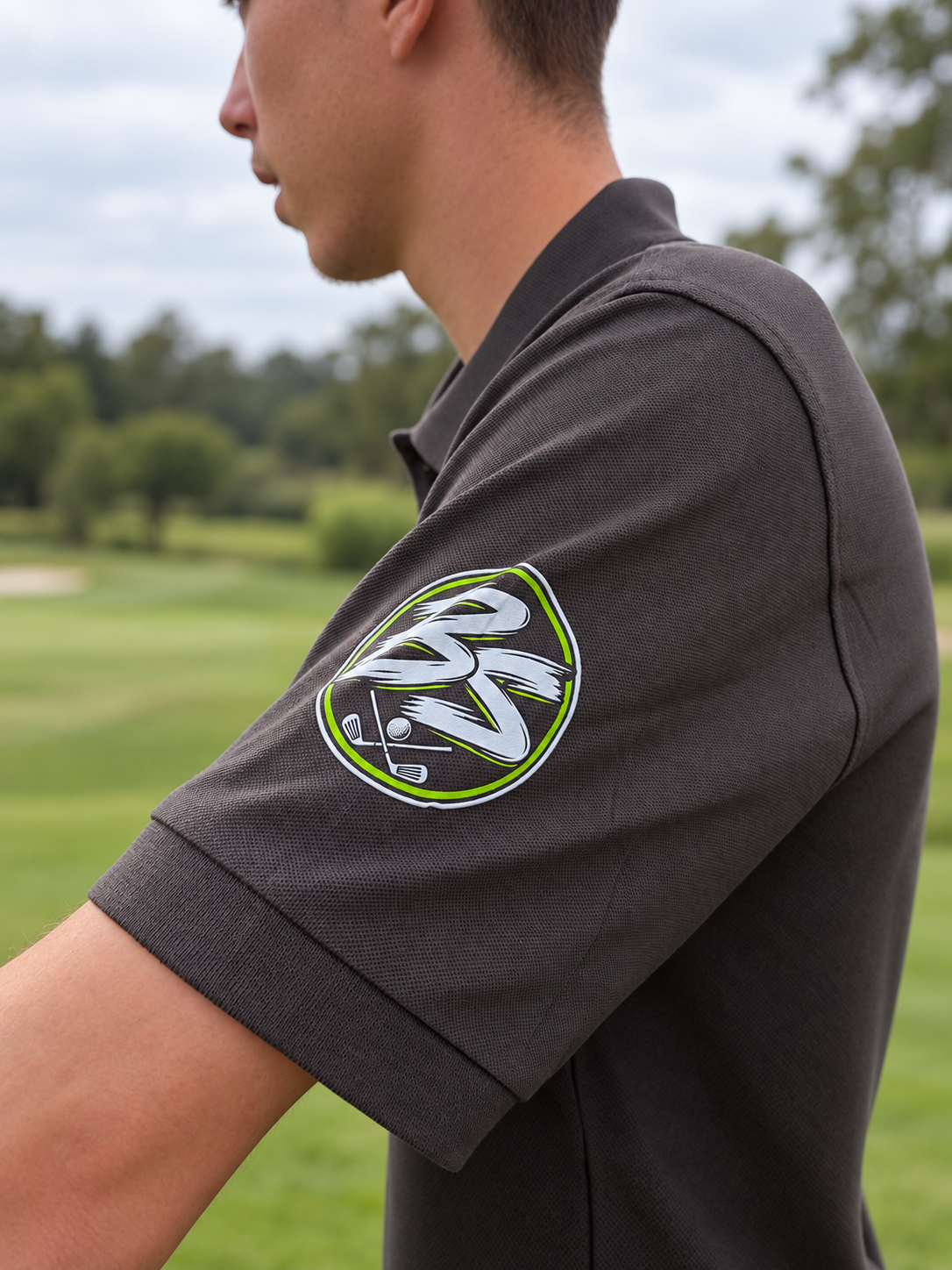 Bad Shotz Olive Golf Polo
