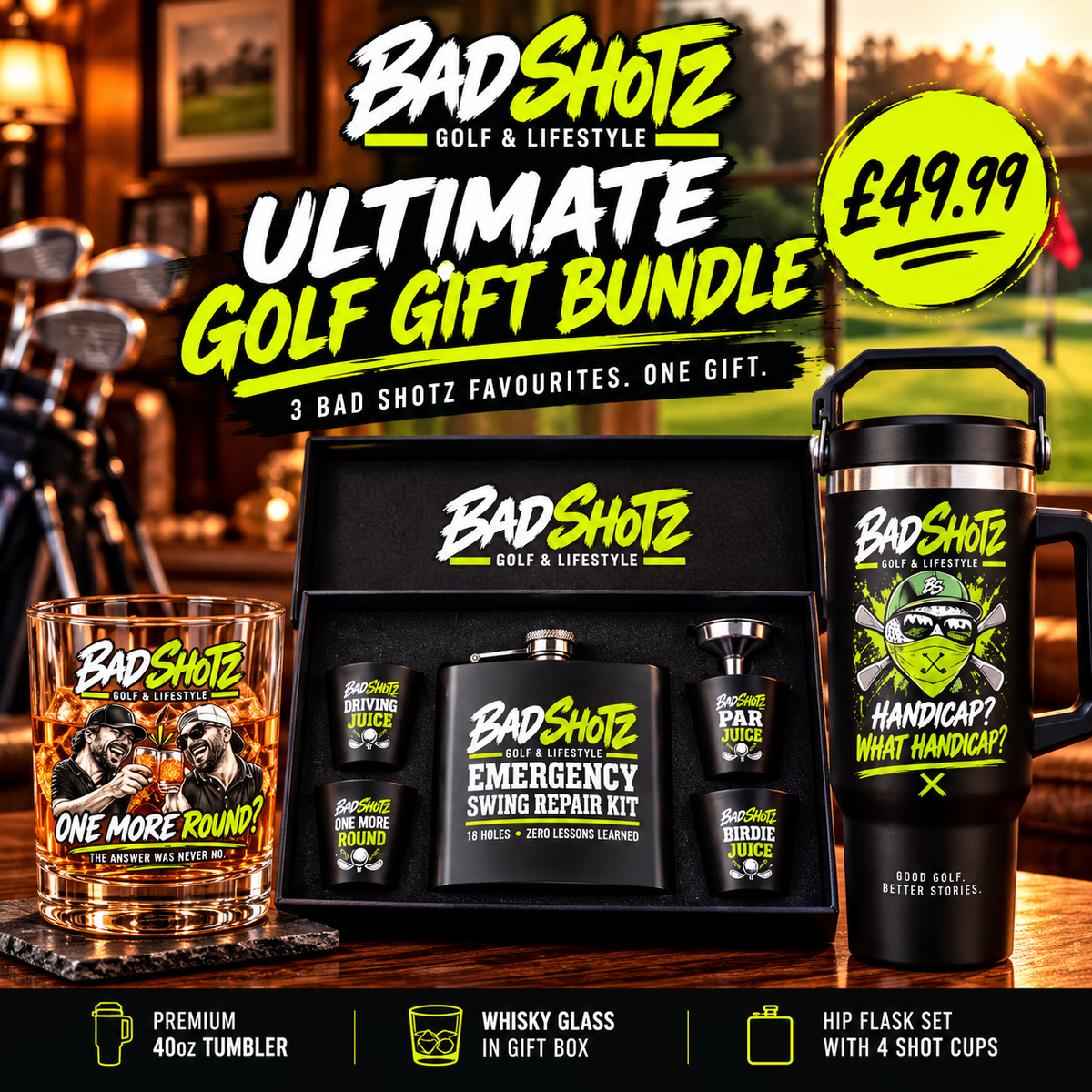 Bad Shotz Ultimate Golf Gift Bundle
