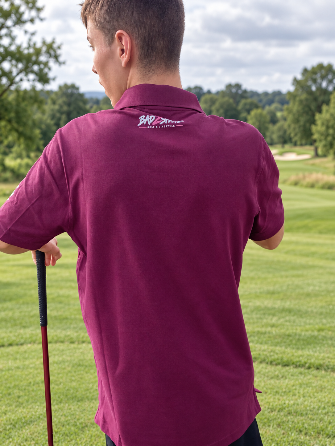 Bad Shotz Wine Golf Polo