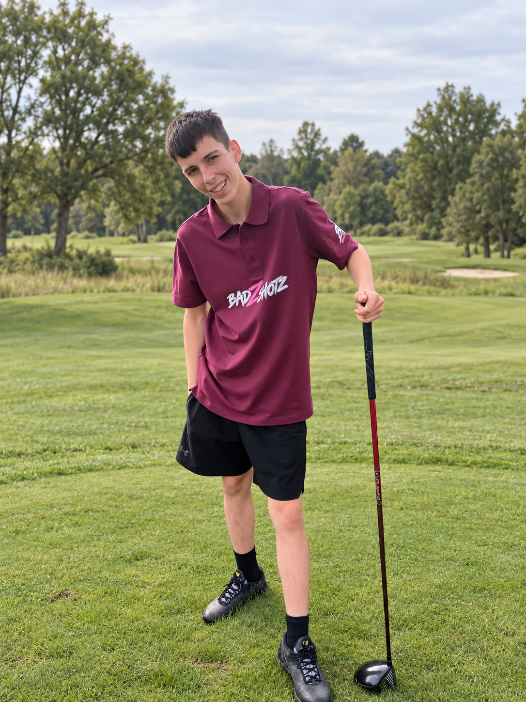 Bad Shotz Wine Golf Polo