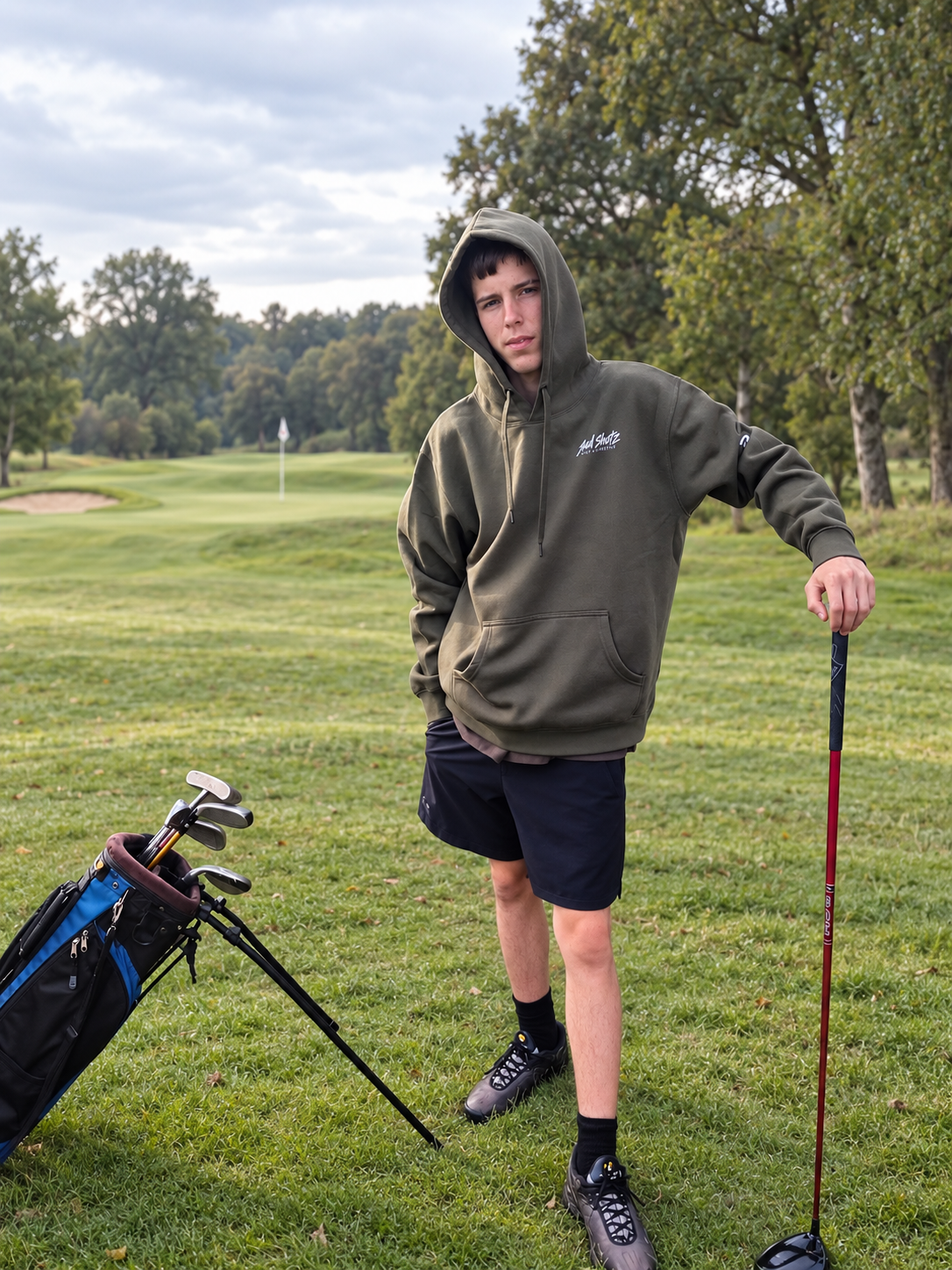 Bad Shotz Olive Golf Hoodie