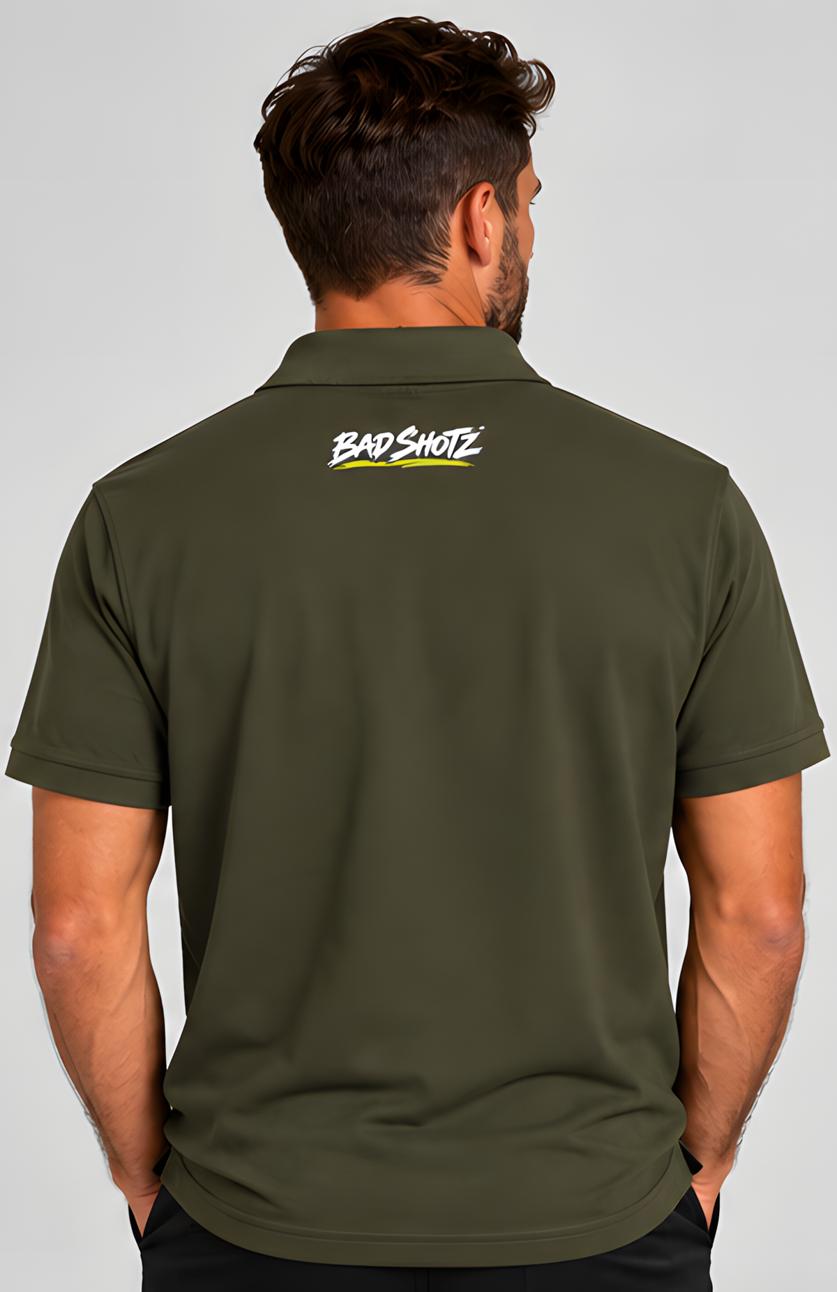 Bad Shotz Olive Golf Polo