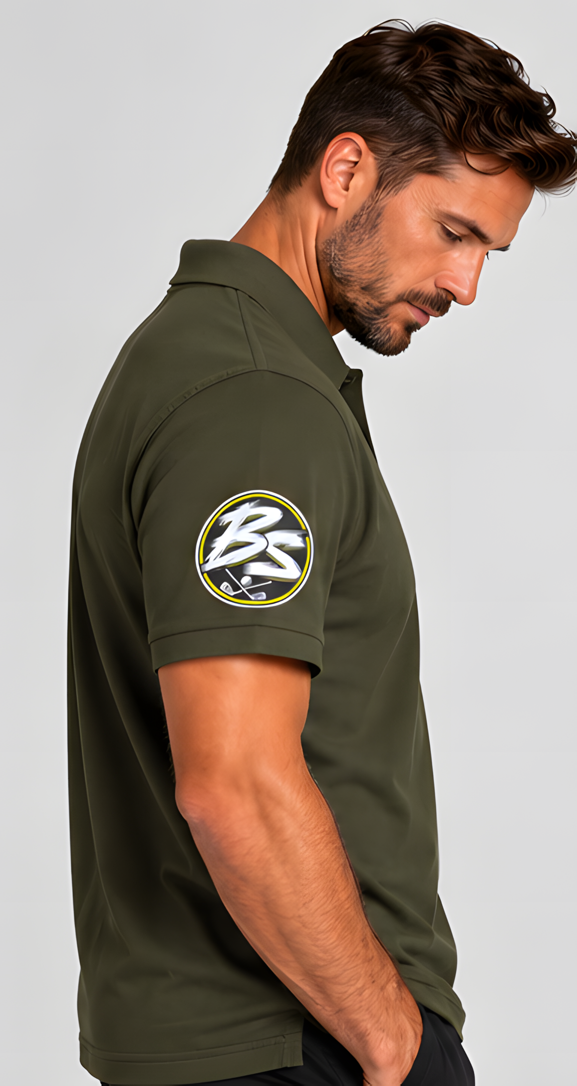 Bad Shotz Olive Golf Polo