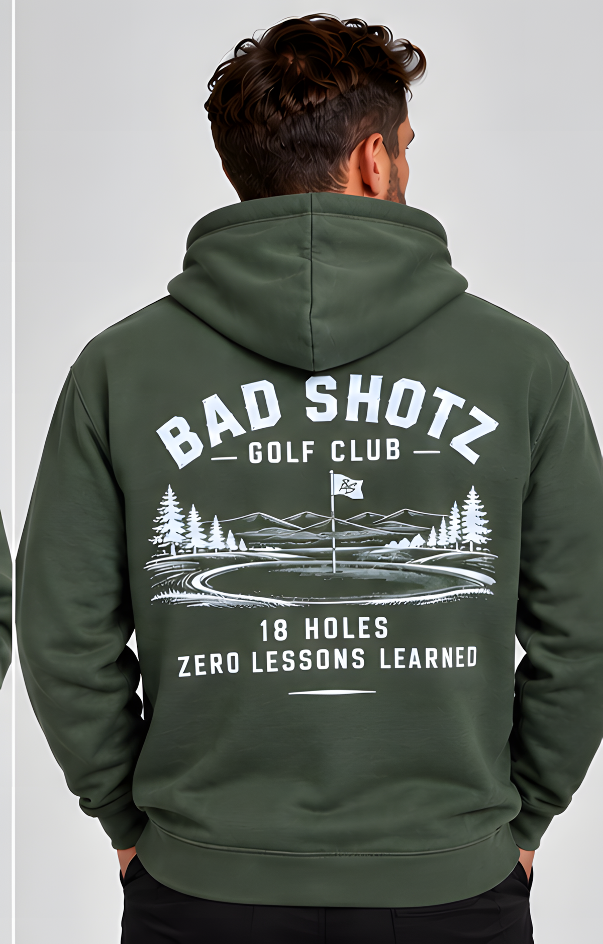 Bad Shotz Olive Golf Hoodie