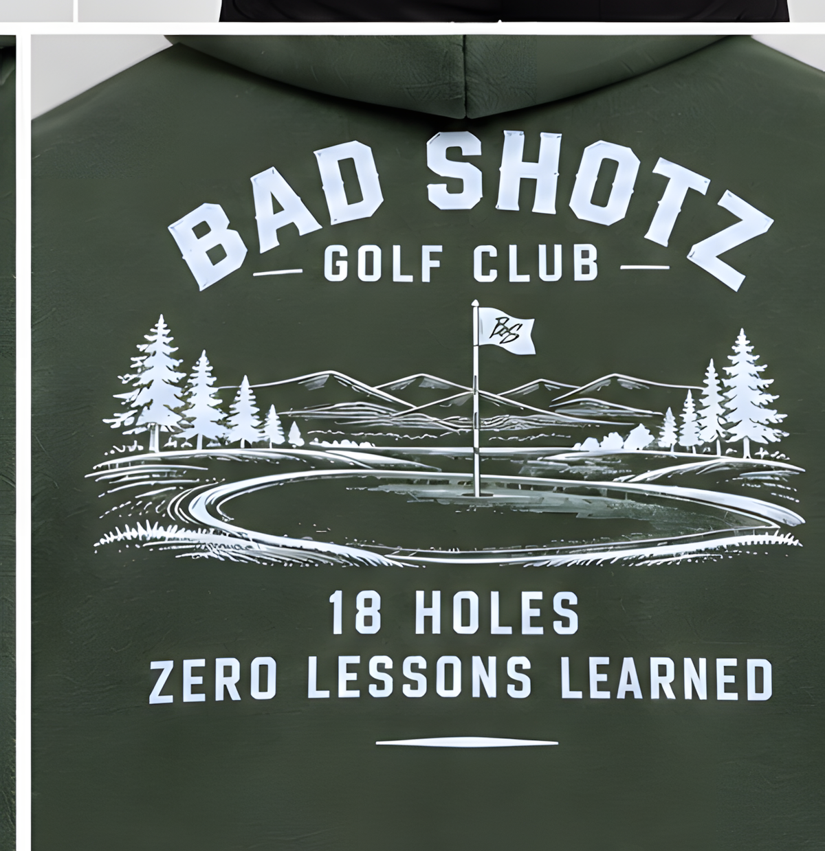 Bad Shotz Olive Golf Hoodie
