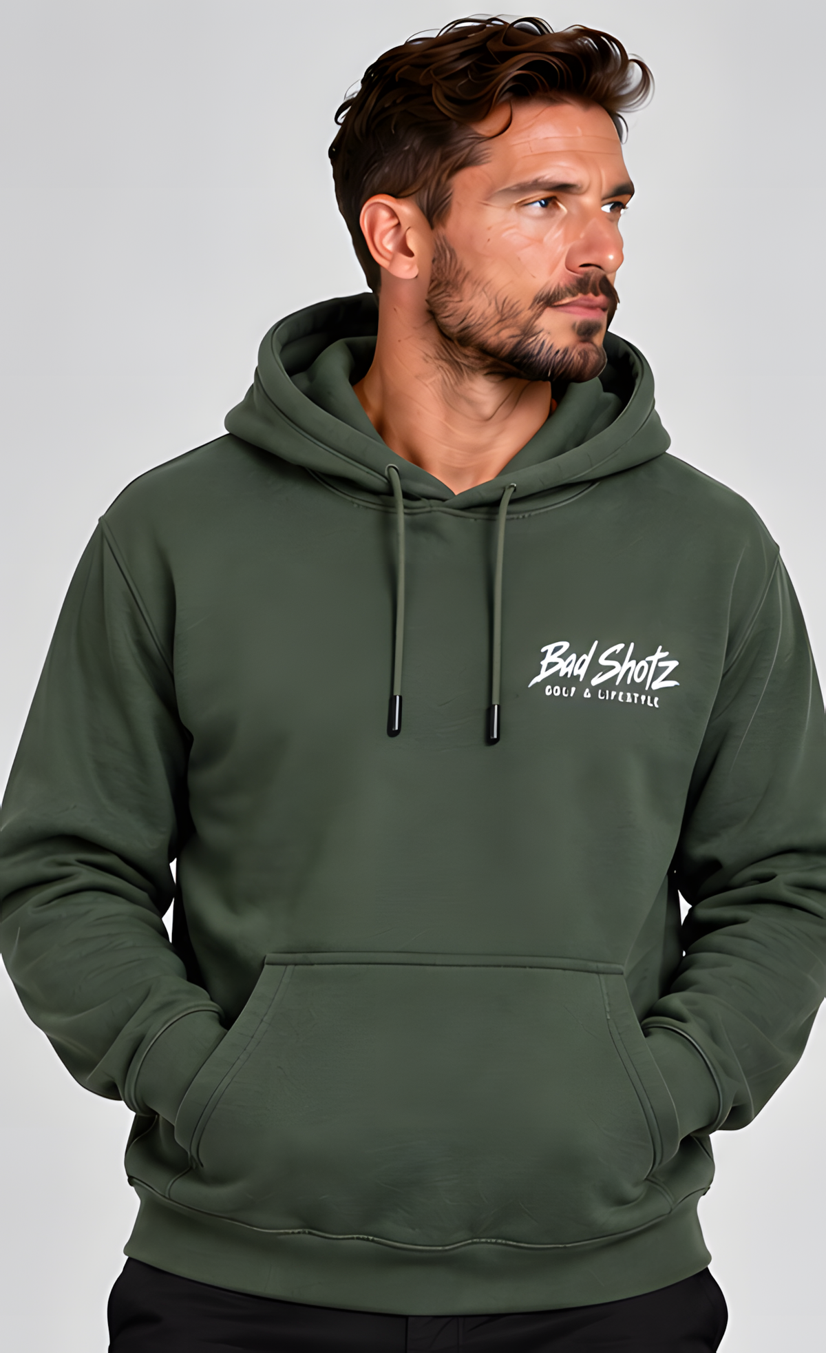 Bad Shotz Olive Golf Hoodie